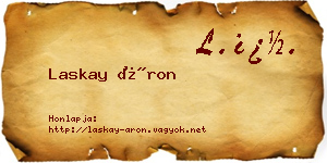 Laskay Áron névjegykártya